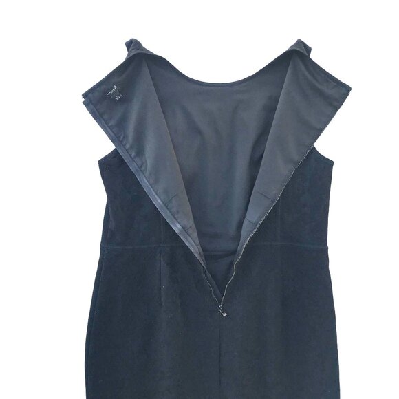 Ann Taylor Black Lace Overlay Dress Knee Length Sheath  Sleeveless Size 14 - Picture 12 of 14